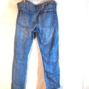 Rock & Republic Jeans Mens Blue Distressed Light Straight 36x30 Colburg